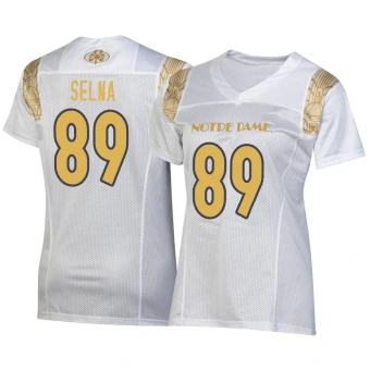 Women's Notre Dame Fighting Irish Charlie Selna 2022 Shamrock Series Jersey - Replica White