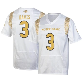 Youth Notre Dame Fighting Irish Avery Davis 2022 Shamrock Series Jersey - Replica White