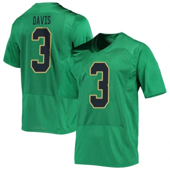 Youth Notre Dame Fighting Irish Avery Davis Football Jersey - Replica Green